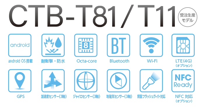 Android搭載 8インチ/10.1インチ 堅牢タブレット